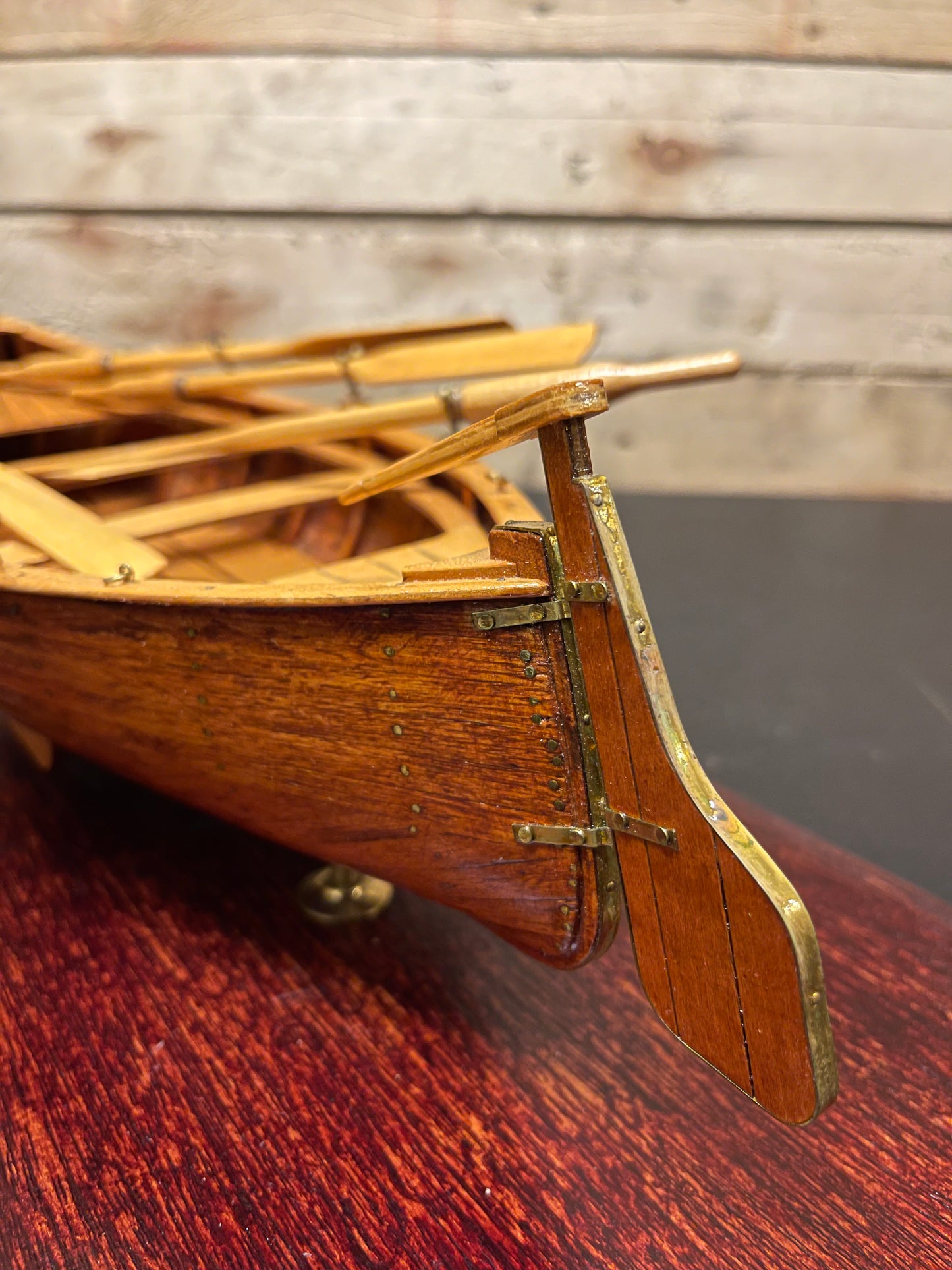 Scratch Built Classic Italian Gozzo Ligure Wooden Rowing Boat Circa 1970