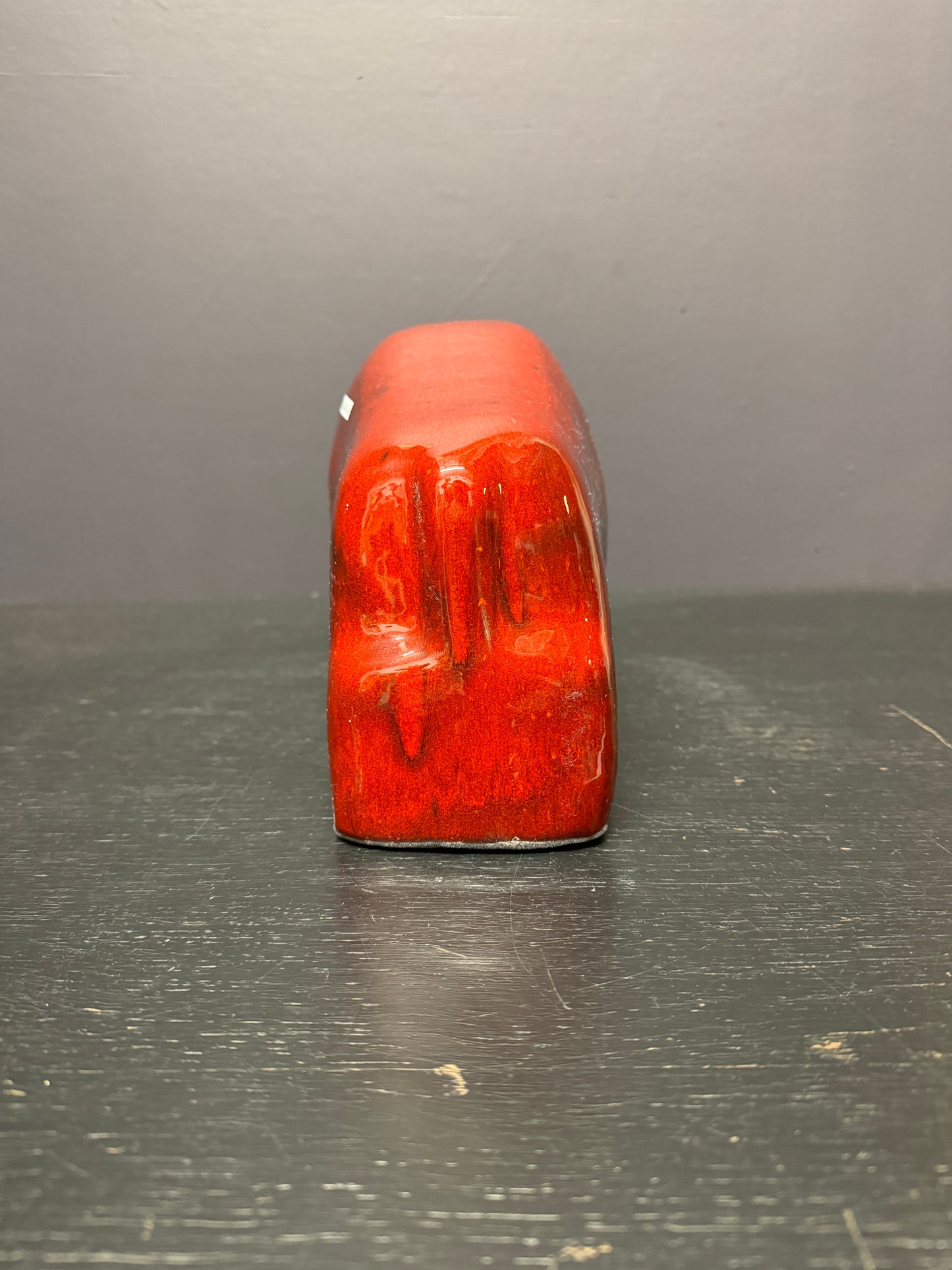 Otto Keramik Large Ceramic Bull West German Pottery Fat Lava