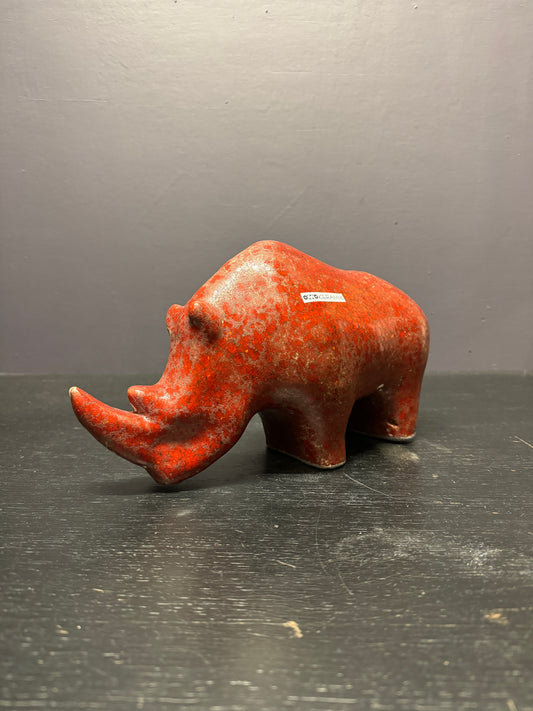 Exclusive Otto Keramik Ceramic Rhino West German Pottery Fat Lava