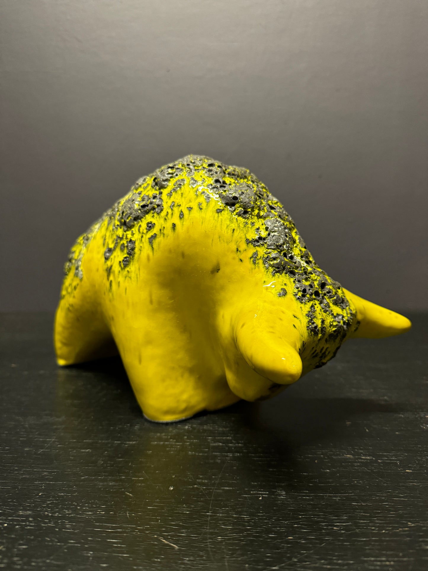 Otto Keramik Large Ceramic Bull West German Pottery Fat Lava