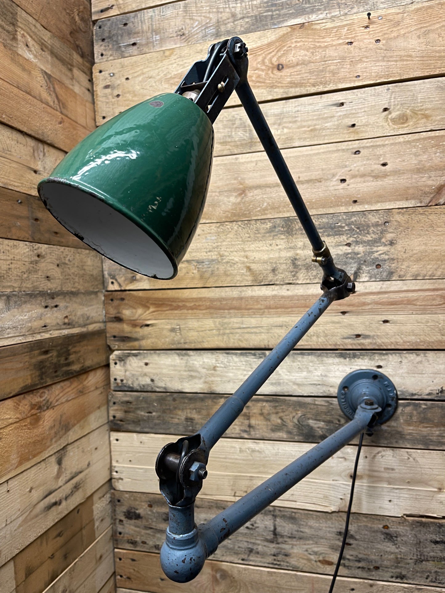 Large 1930s Industrial Wall Lamp By John Dugdill & Co