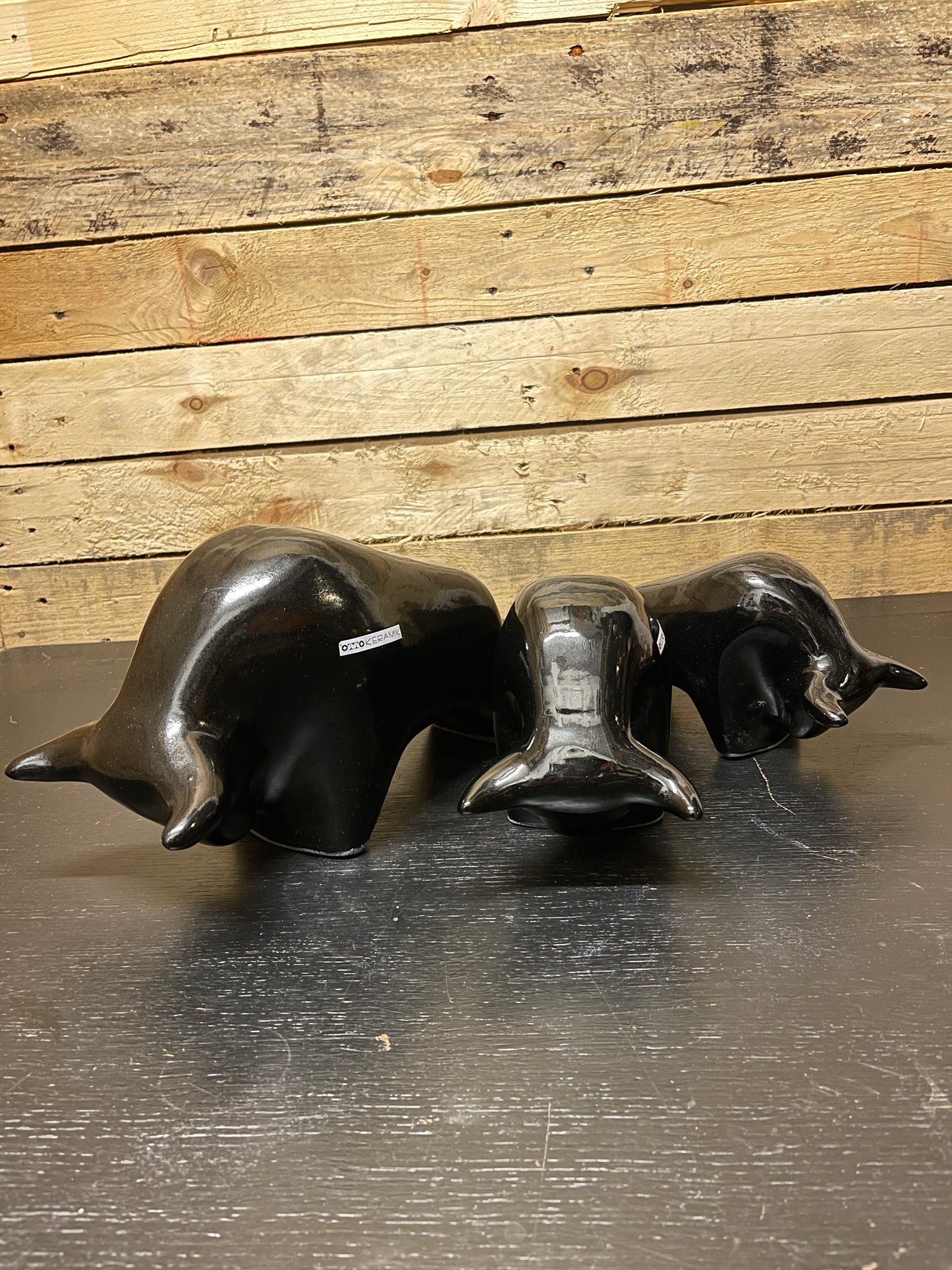 Otto Keramik Large Ceramic Bull West German Pottery Fat Lava