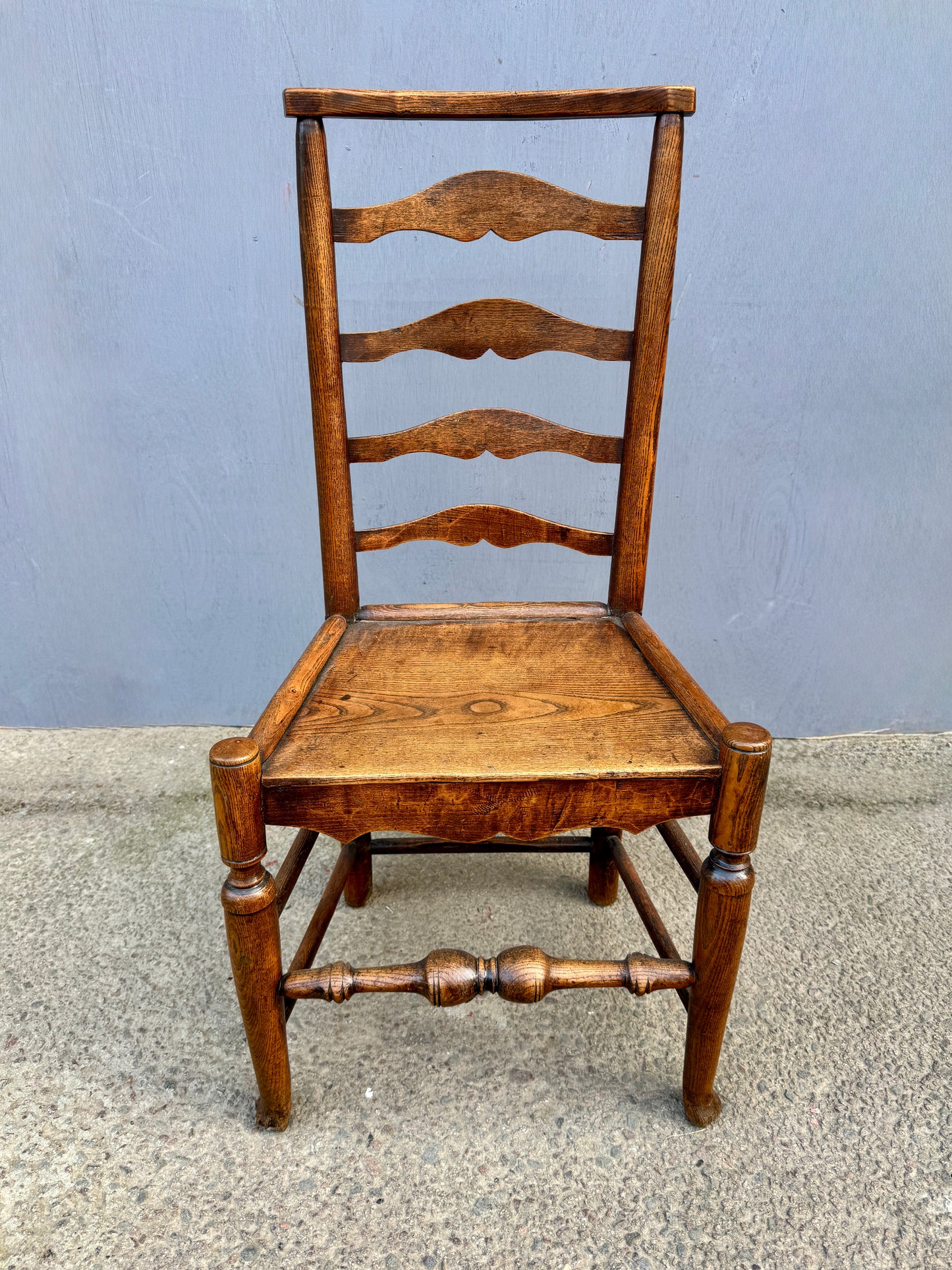 Set Of 4 Elm Side Chairs Circa Early1800s