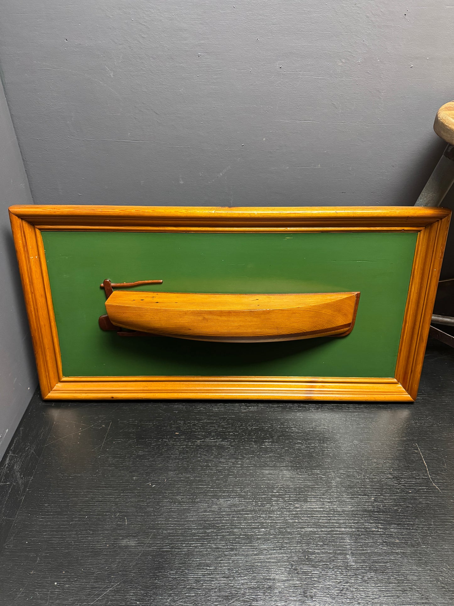 Hand Made Boat Makers Diorama Circa 1980s