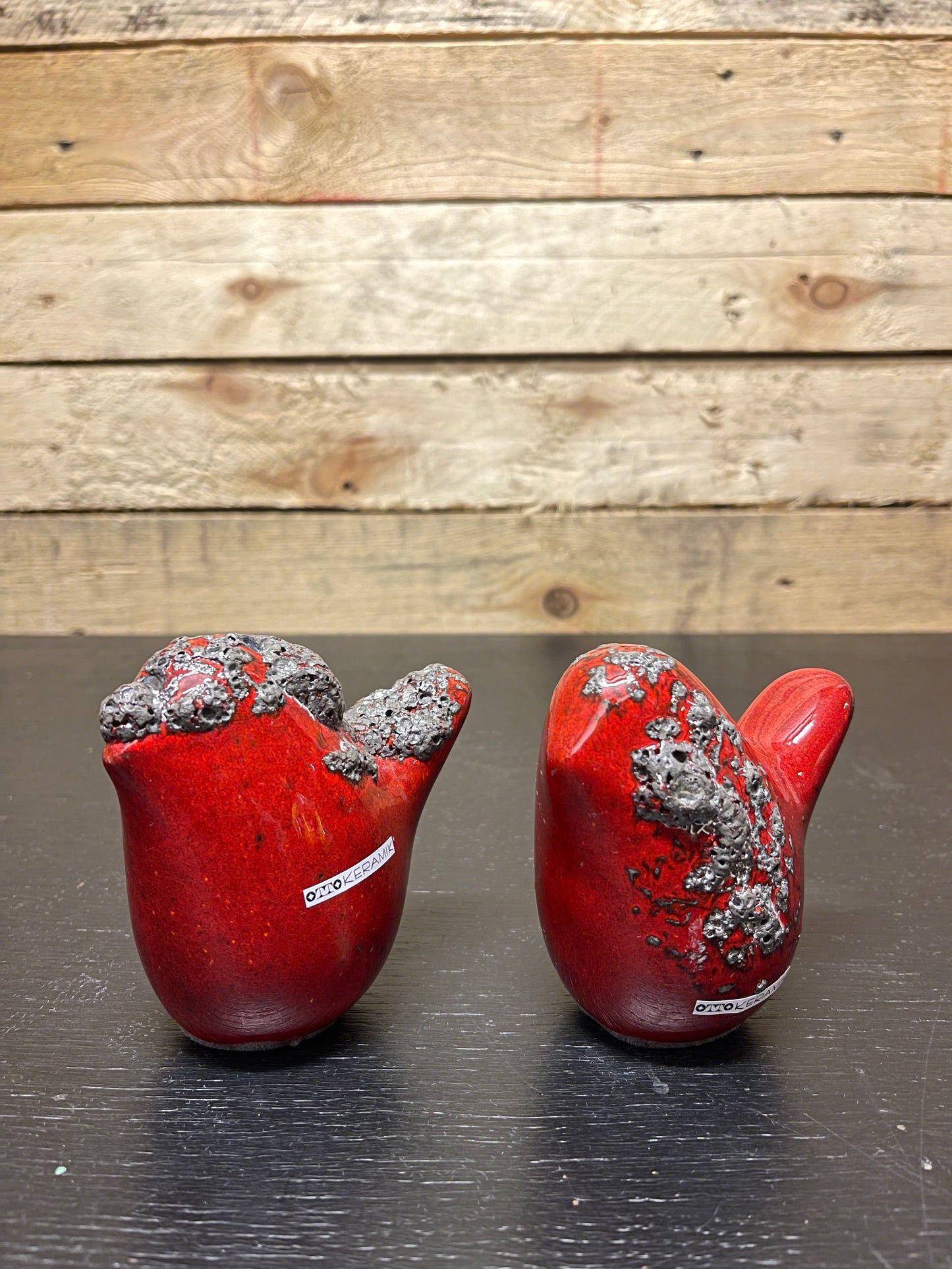 Otto Keramik Ceramic Birds West German Pottery Fat Lava