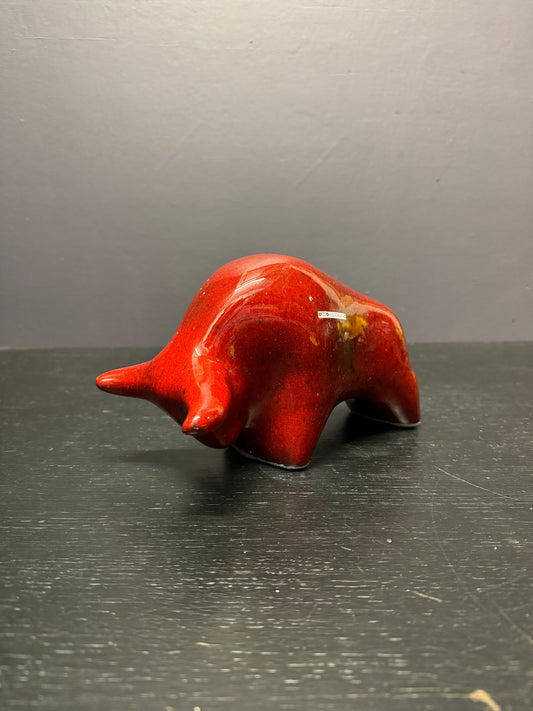 Otto Keramik Classic Ceramic Bull West German Pottery Fat Lava