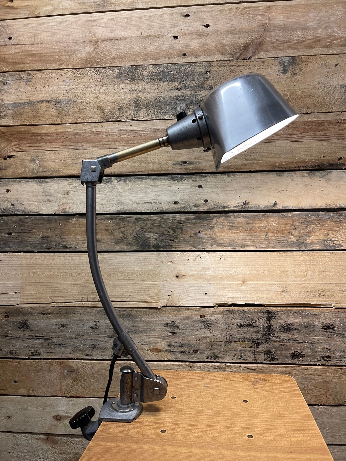 Rare 1930s Clamp On Task Lamp By Curt Fischer For Midgard