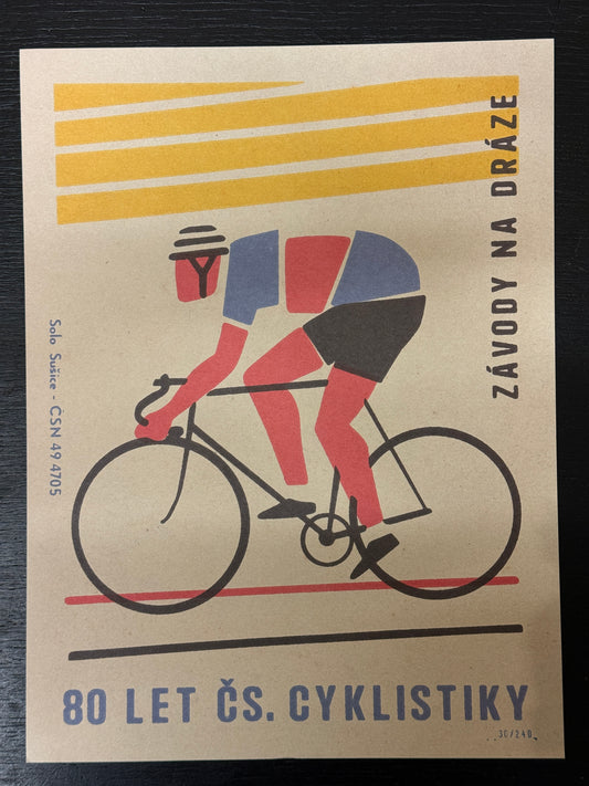 Limited Edition Czech Match Box Art Poster 36 of 240 Races On The Track