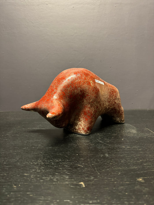 Otto Keramik Large Ceramic Bull West German Pottery Fat Lava
