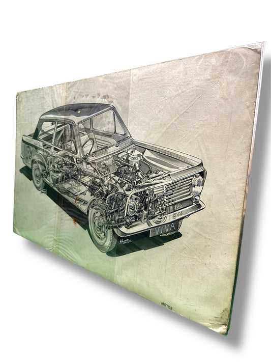 Vauxhall Viva Pen & Ink By Brian Hatton 1963