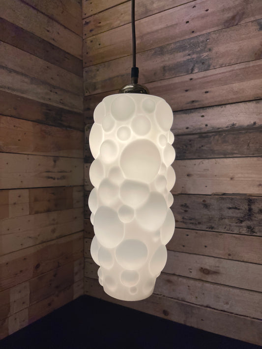 1960s Czech Bubble Opaline Pendant Light