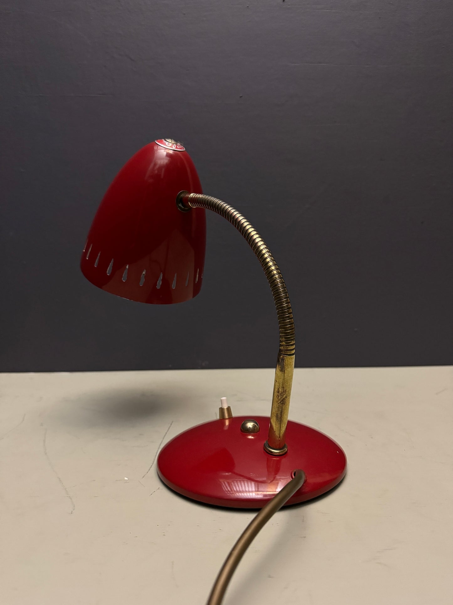 1950s Goose Neck Table Lamp By Helo Leuchten