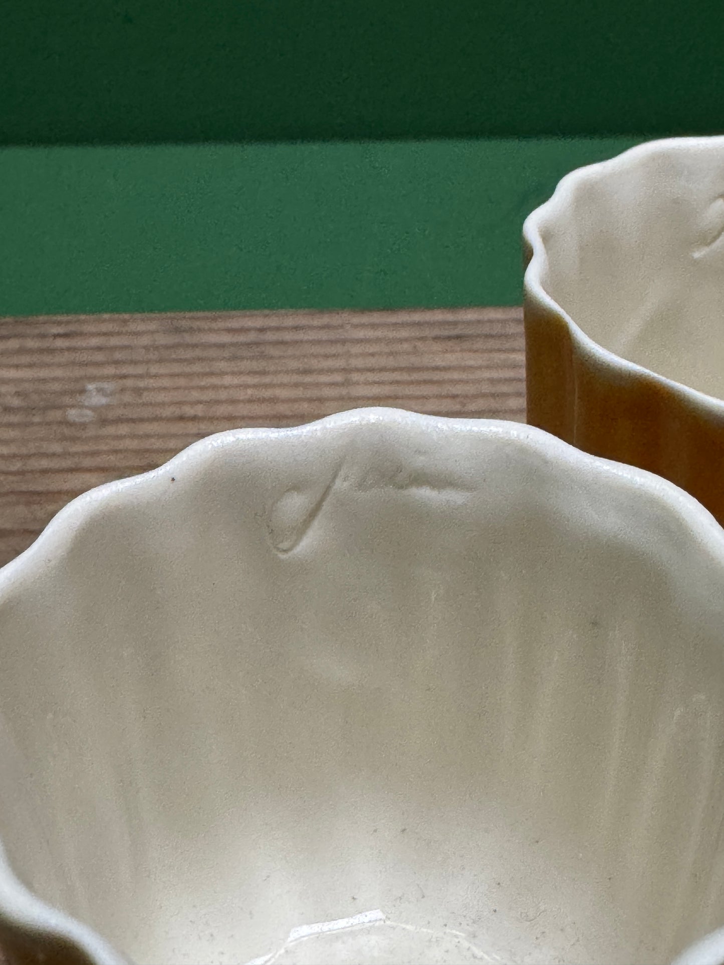Hand Made Turkish Coffee / Espresso Cups By Renowned Design Ceramicist Saliha Kartal
