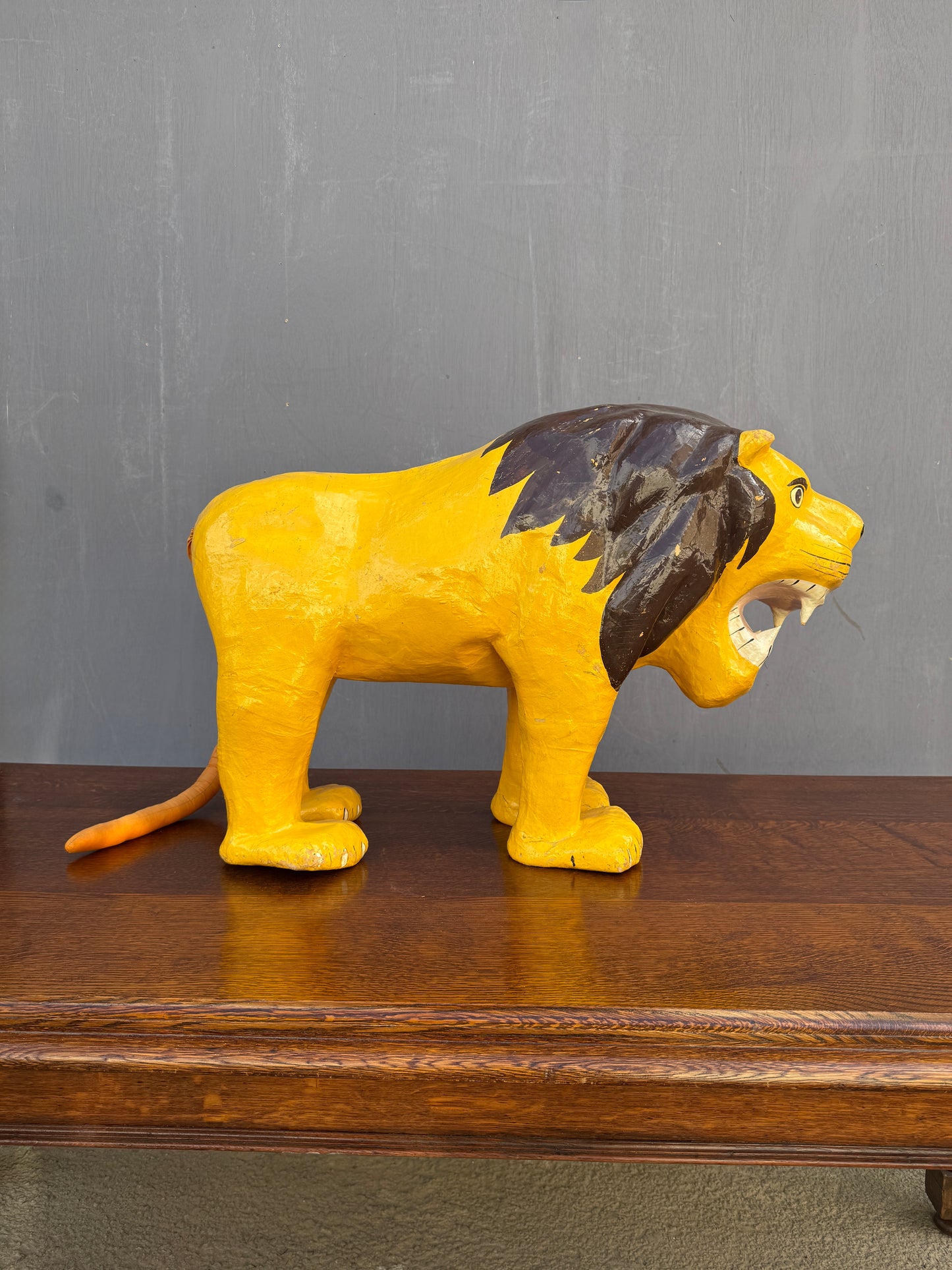 1930s Paper Mache Fireside Lion