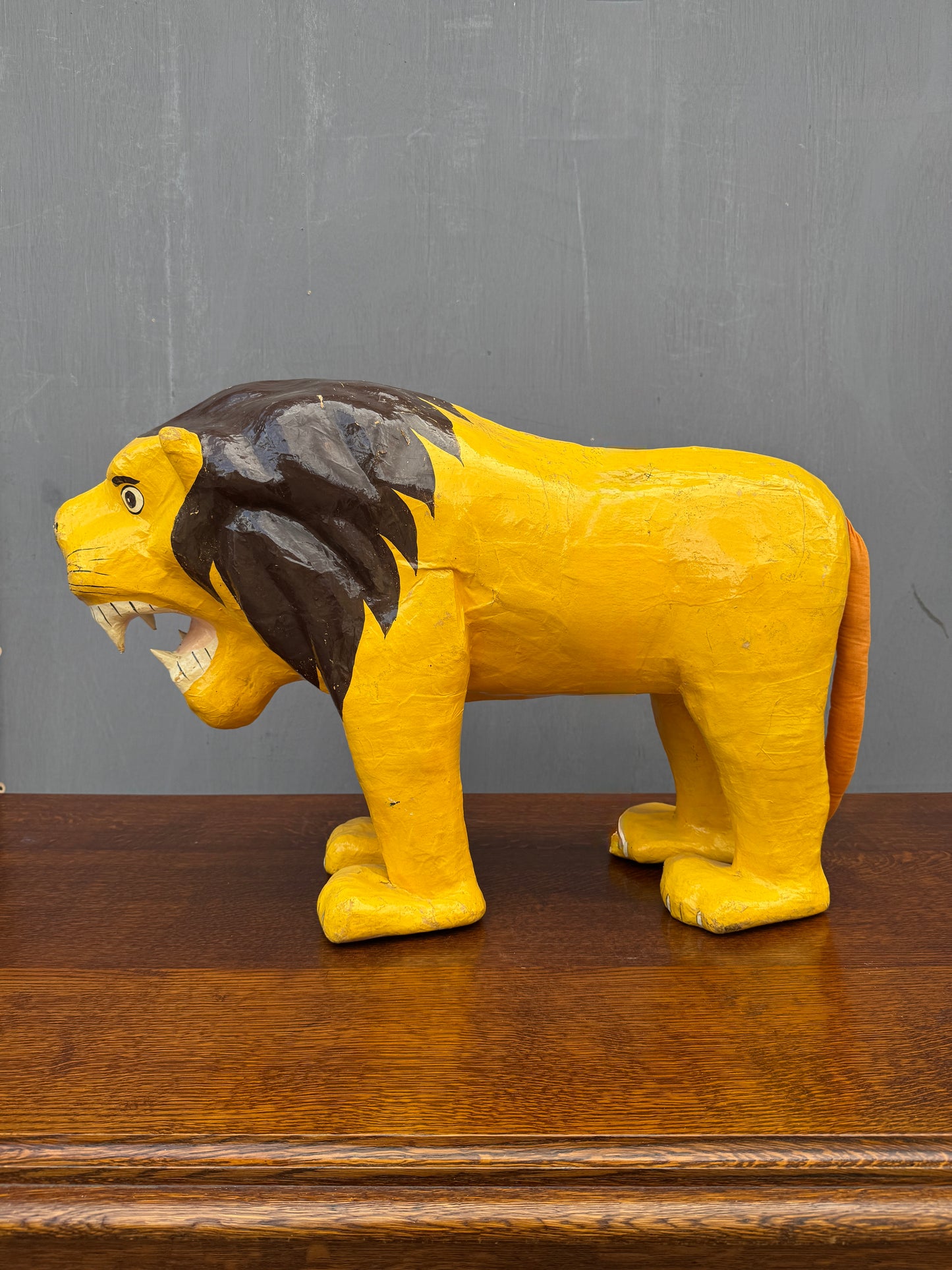 1930s Paper Mache Fireside Lion