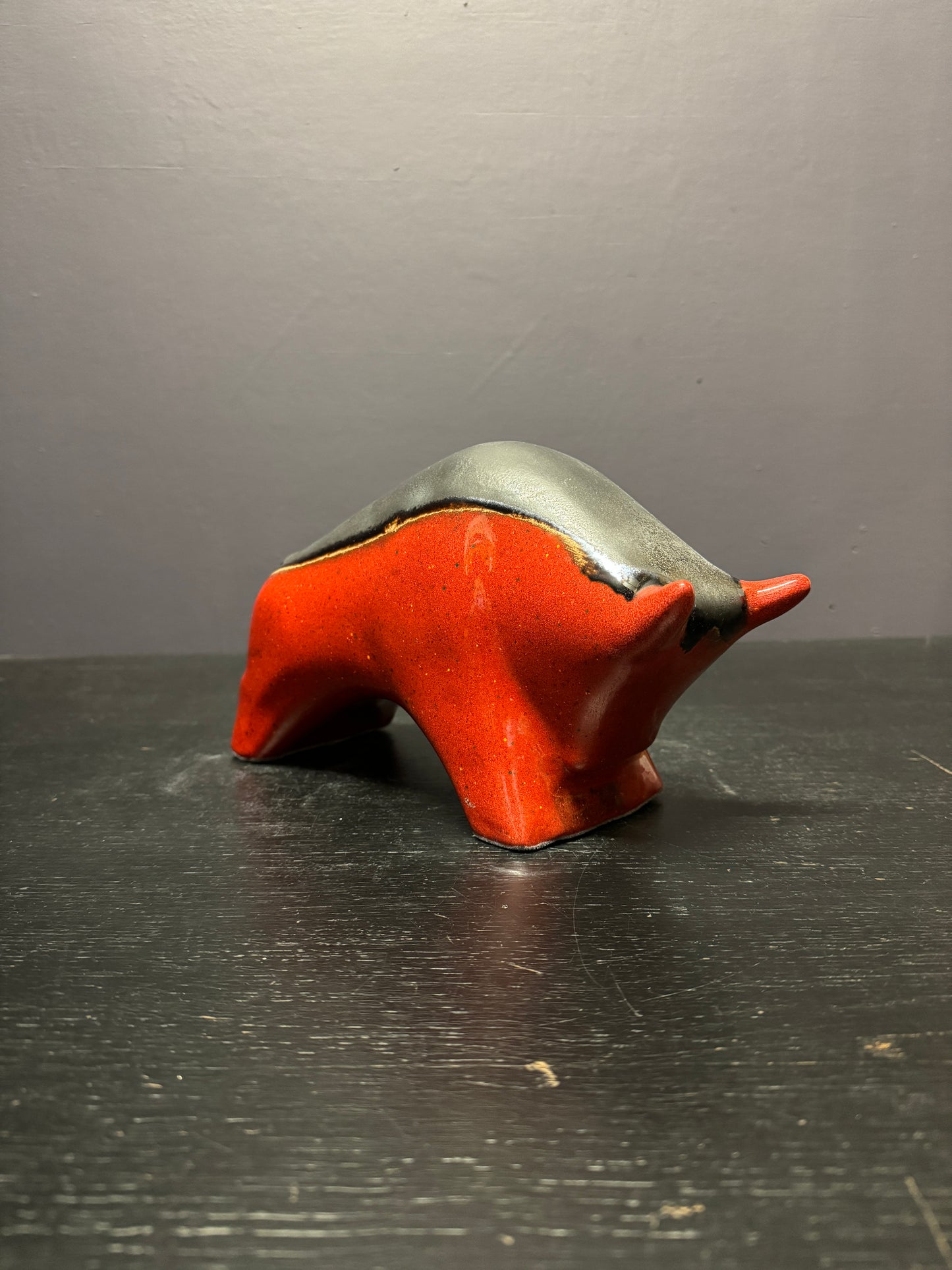 Otto Keramik Ceramic Bull West German Pottery Fat Lava