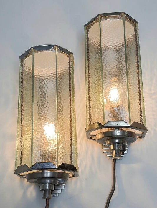 1930s Pair Of Art Deco Wall Lights