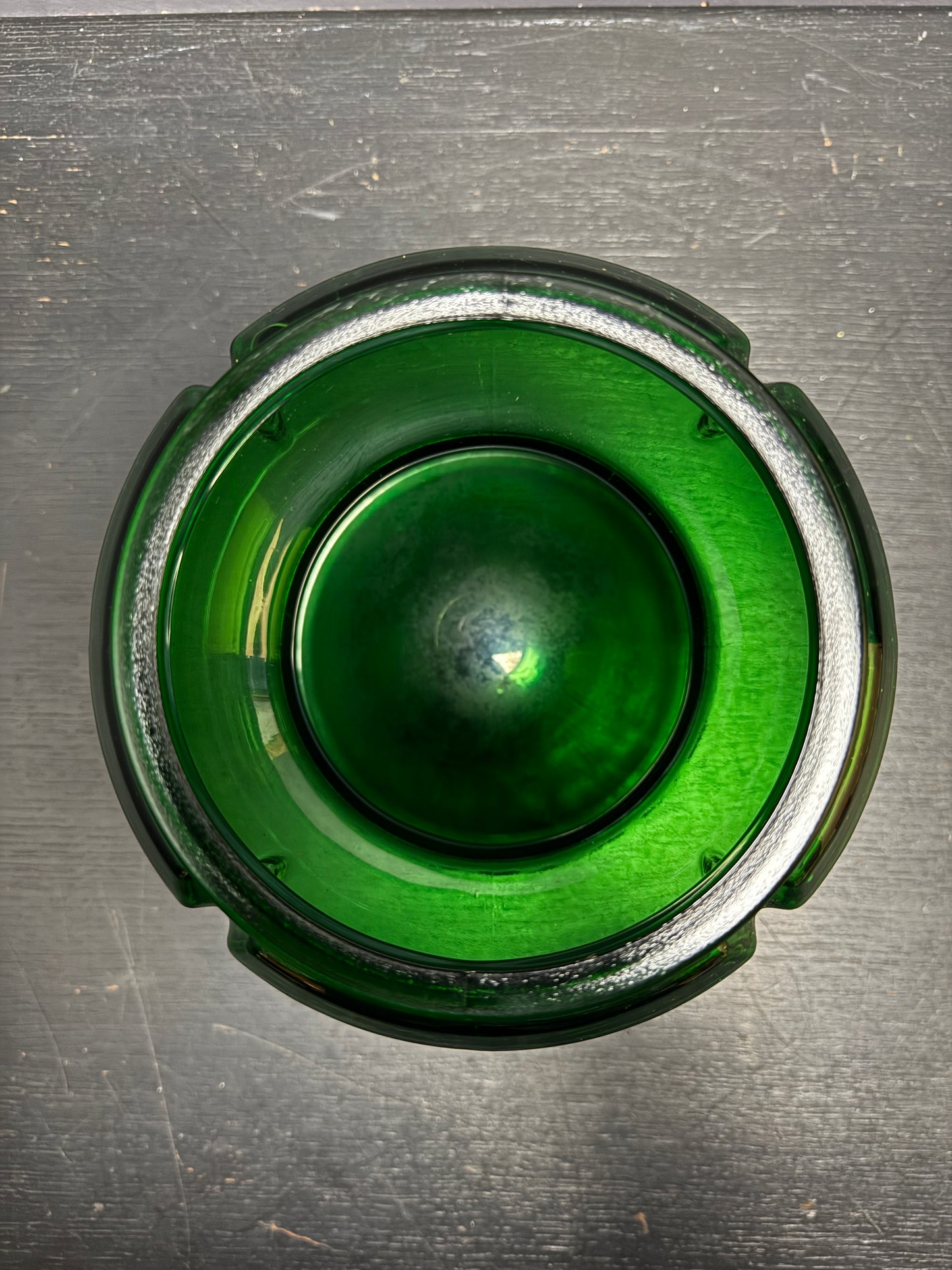 Italian Pressed Glass Cork Shaped Champagne Bucket Circa 1970s