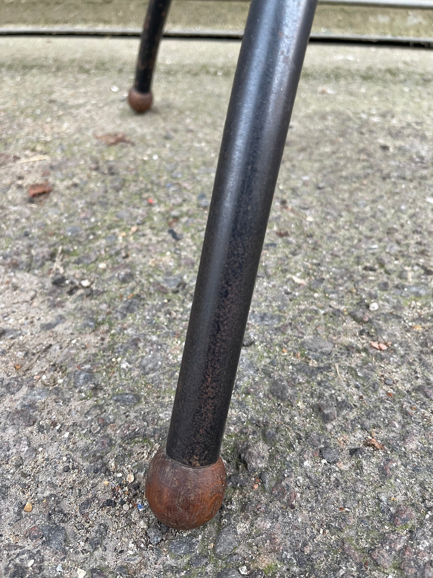 1950s Polish Adjustable Industrial Work Stool
