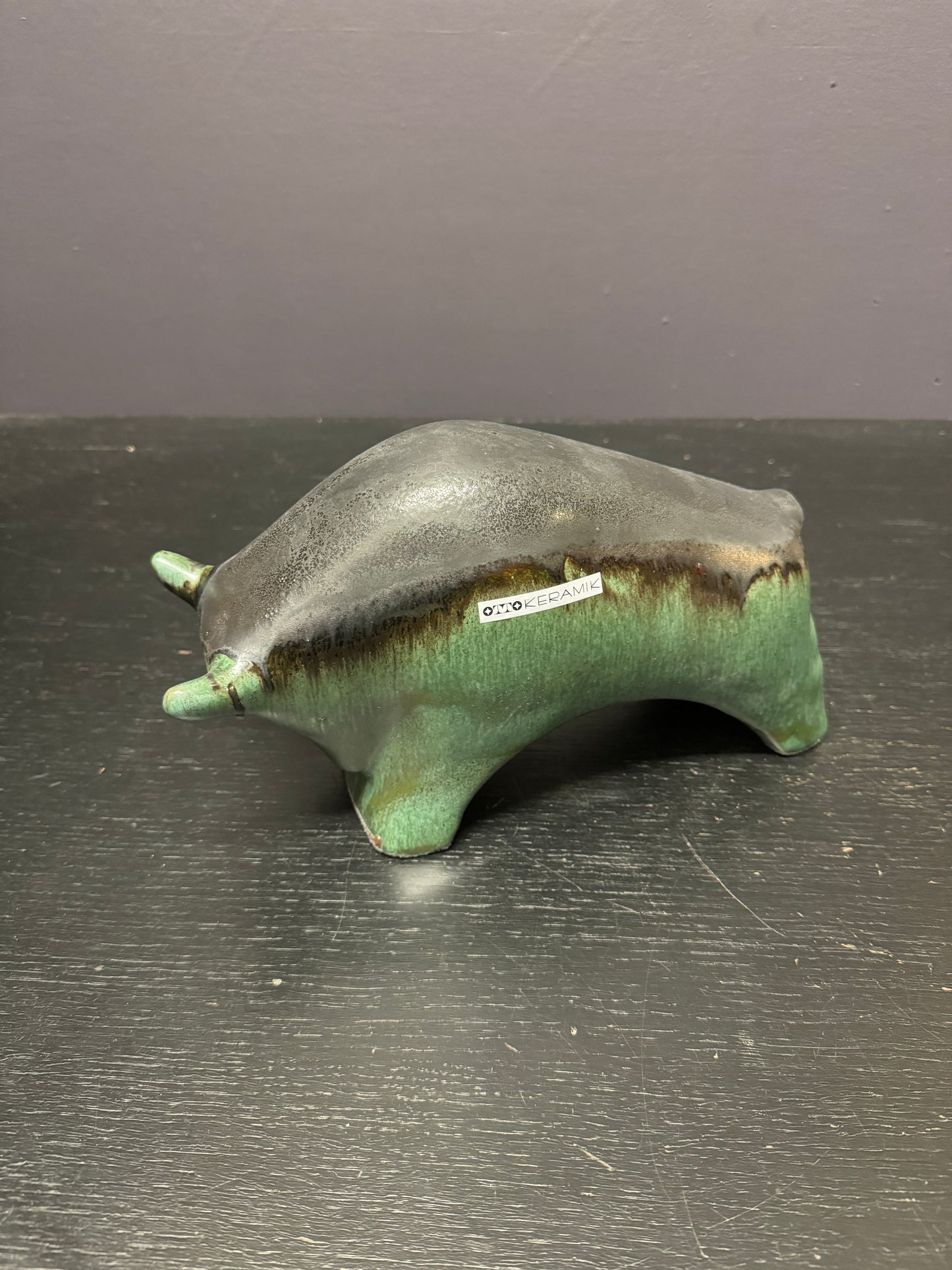 Otto Keramik Ceramic Bull West German Pottery Fat Lava