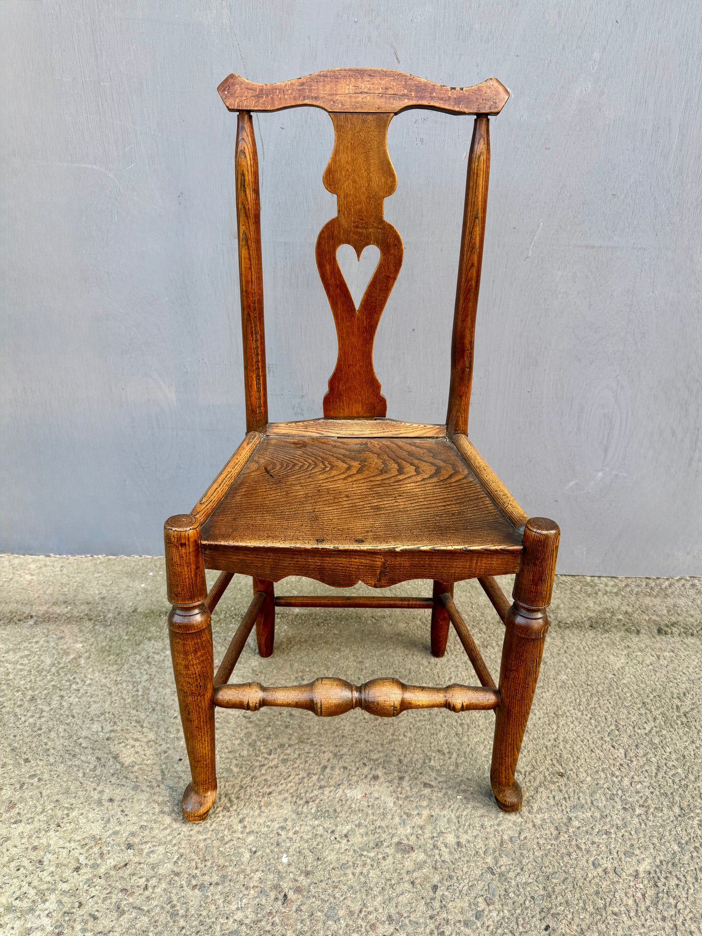 Set Of 4 Elm Side Chairs Circa Early1800s