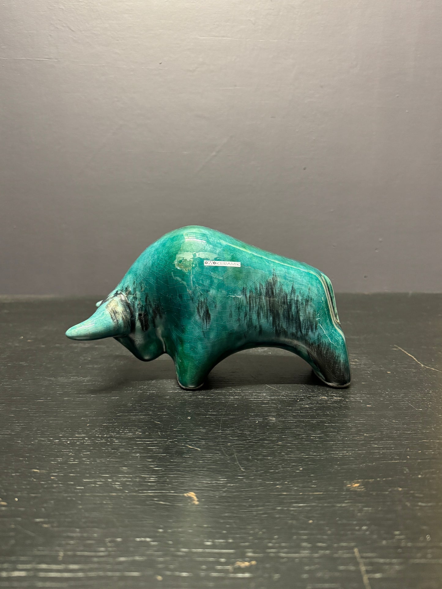 Otto Keramik Classic Ceramic Bull West German Pottery Fat Lava