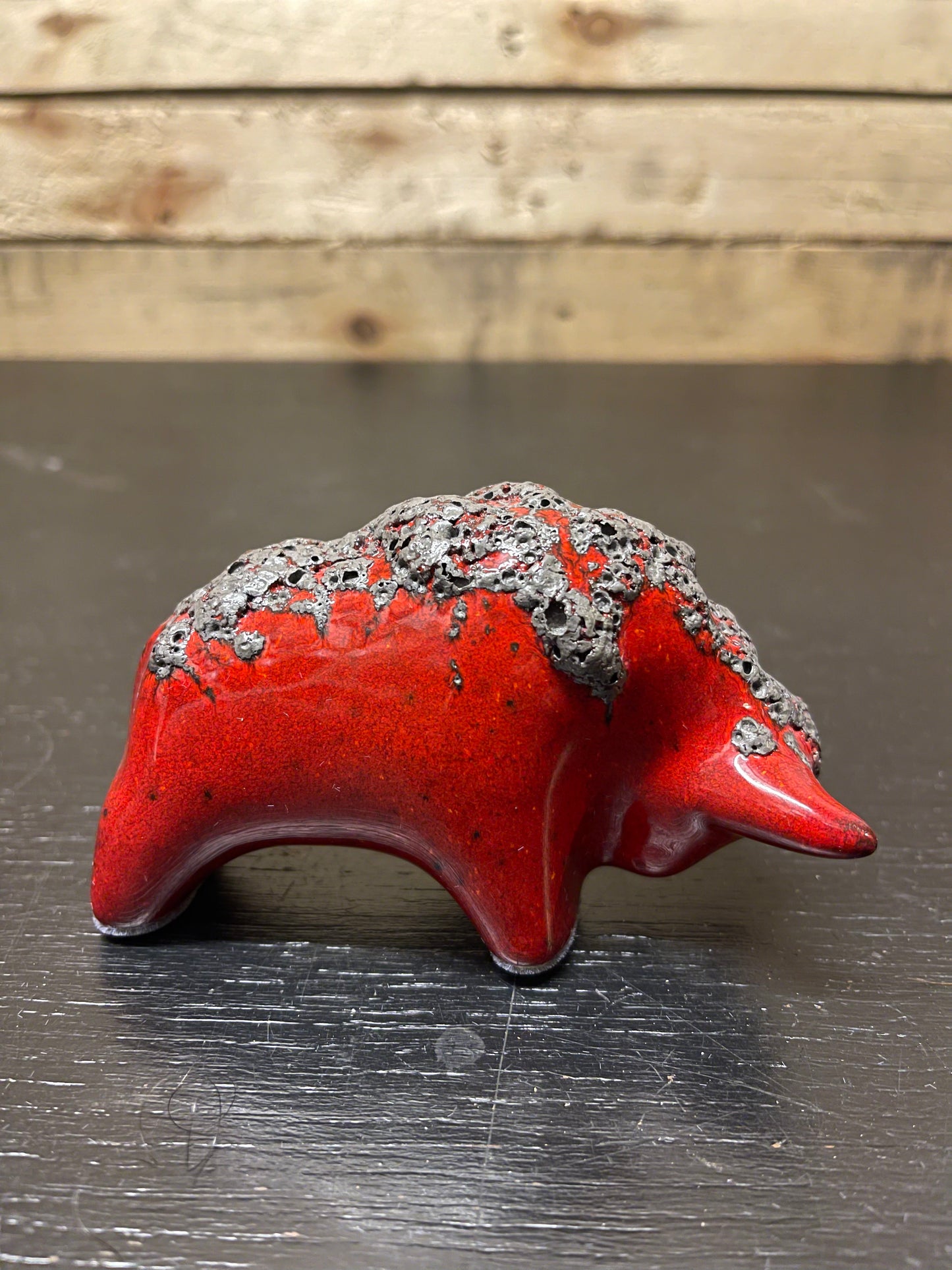 Otto Keramik Small Ceramic Bull West German Pottery Fat Lava
