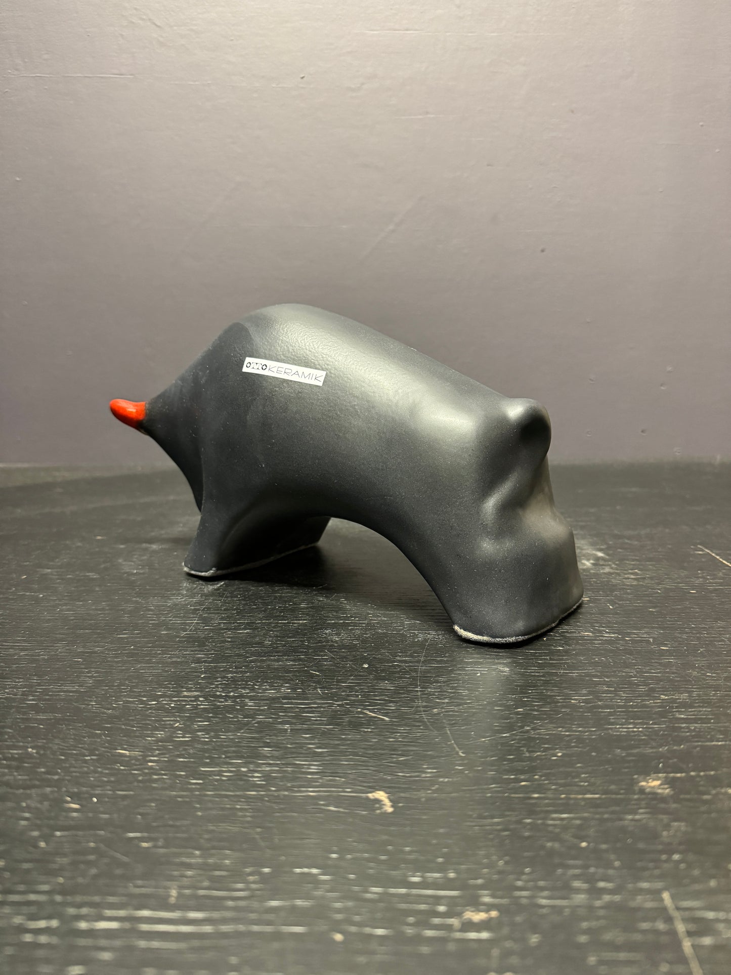 Otto Keramik Ceramic Bull West German Pottery Fat Lava