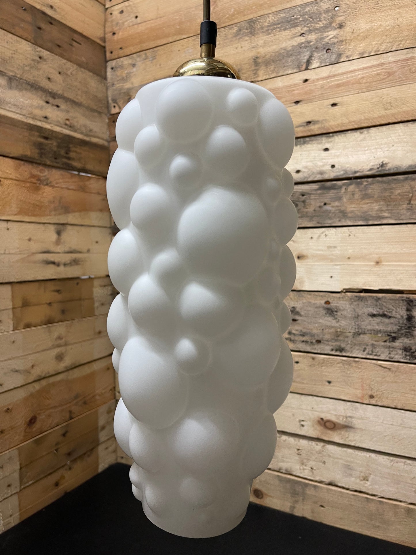 1960s Czech Bubble Opaline Pendant Light
