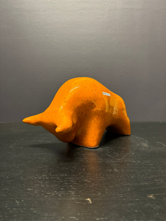 Otto Keramik Large Ceramic Bull West German Pottery Fat Lava