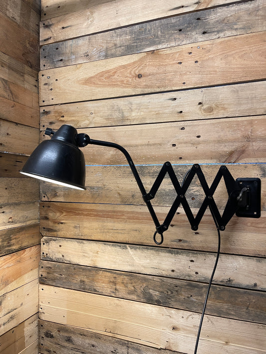 1940s Industrial Scissor Lamp By Helo Leuchten