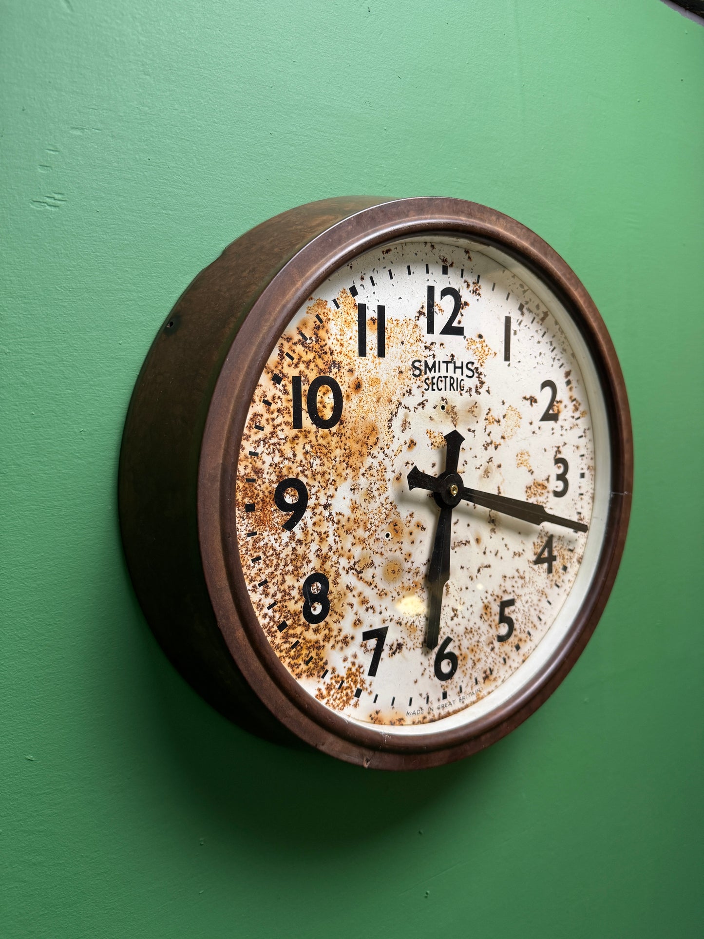 1940s Bakelite Factory Clock By Smiths Sectric