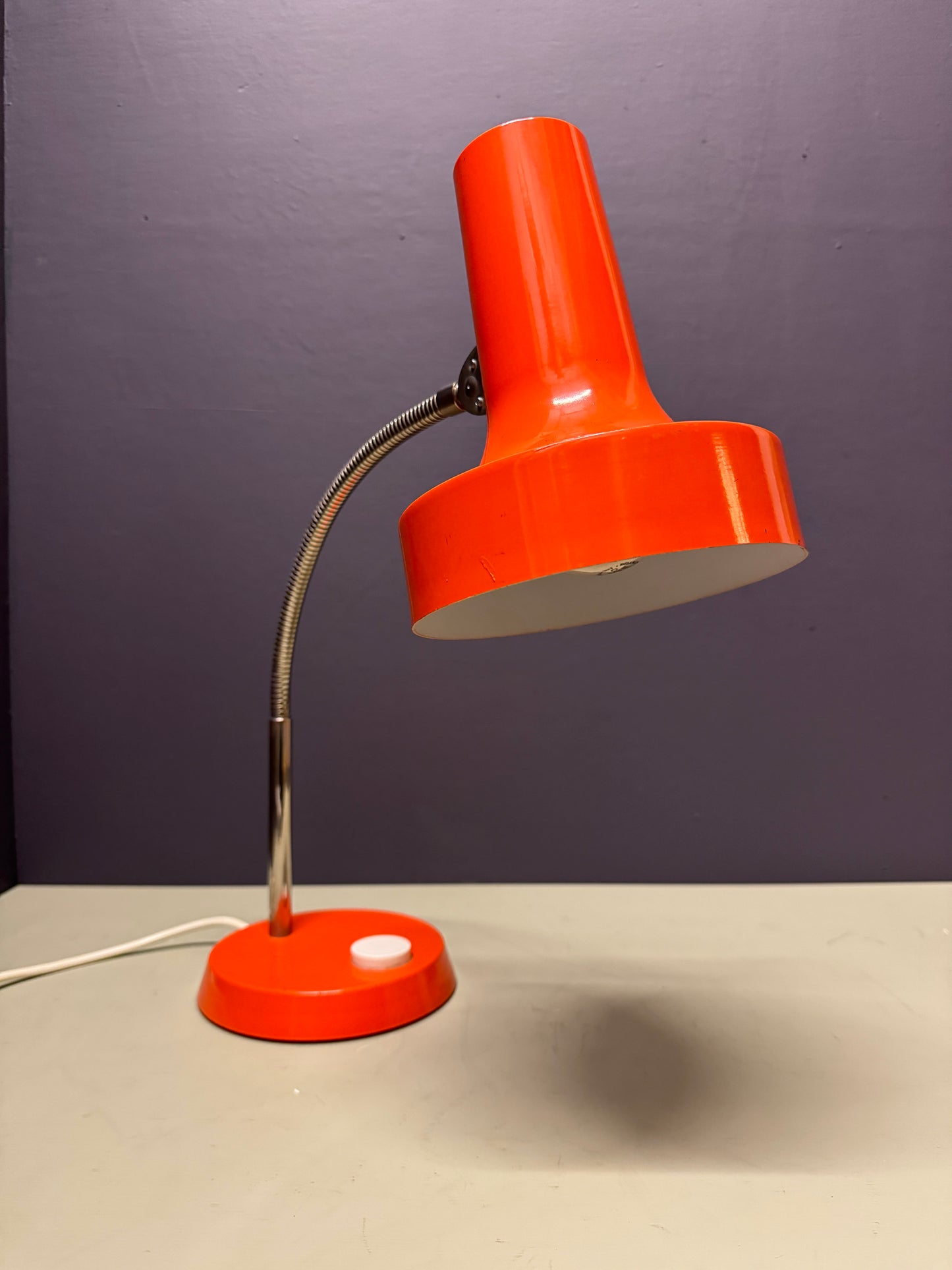1970s German Retro Orange Table Lamp