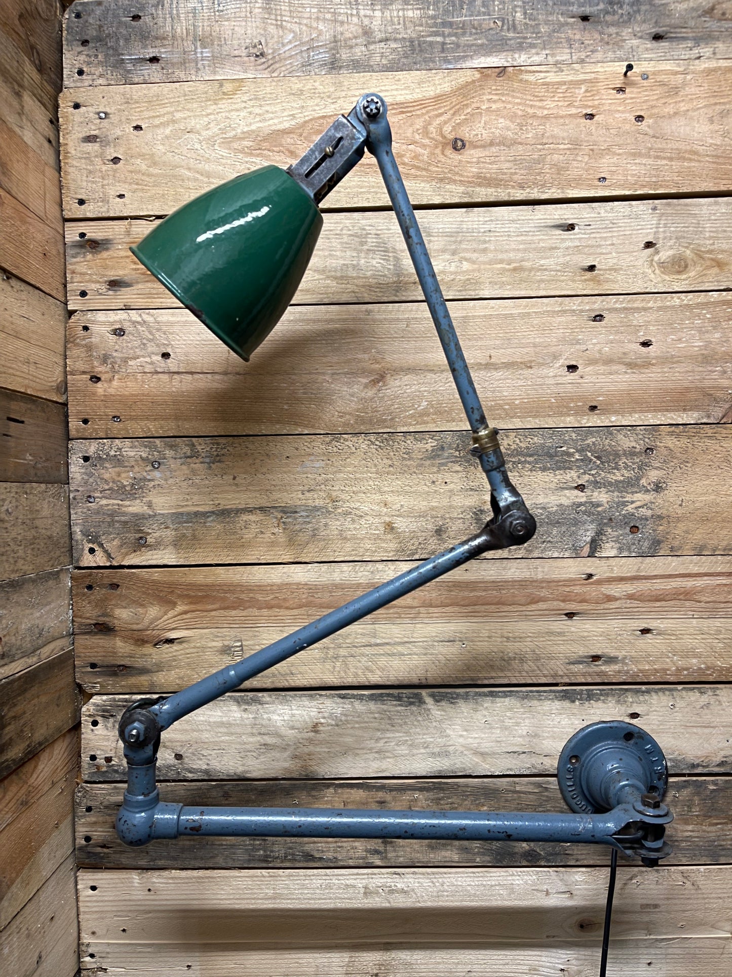 Large 1930s Industrial Wall Lamp By John Dugdill & Co