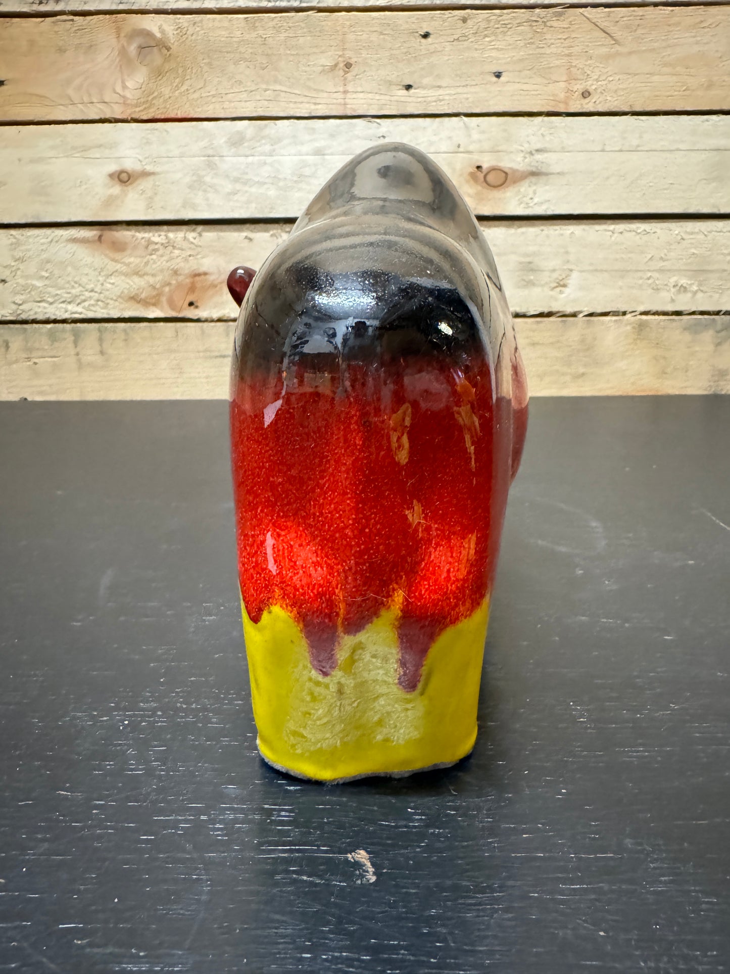 Otto Keramik Large Ceramic Bison West German Pottery Fat Lava