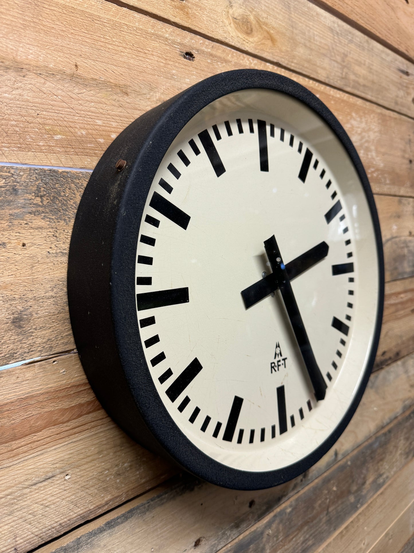 1950s East German Industrial Factory Clock By RFT