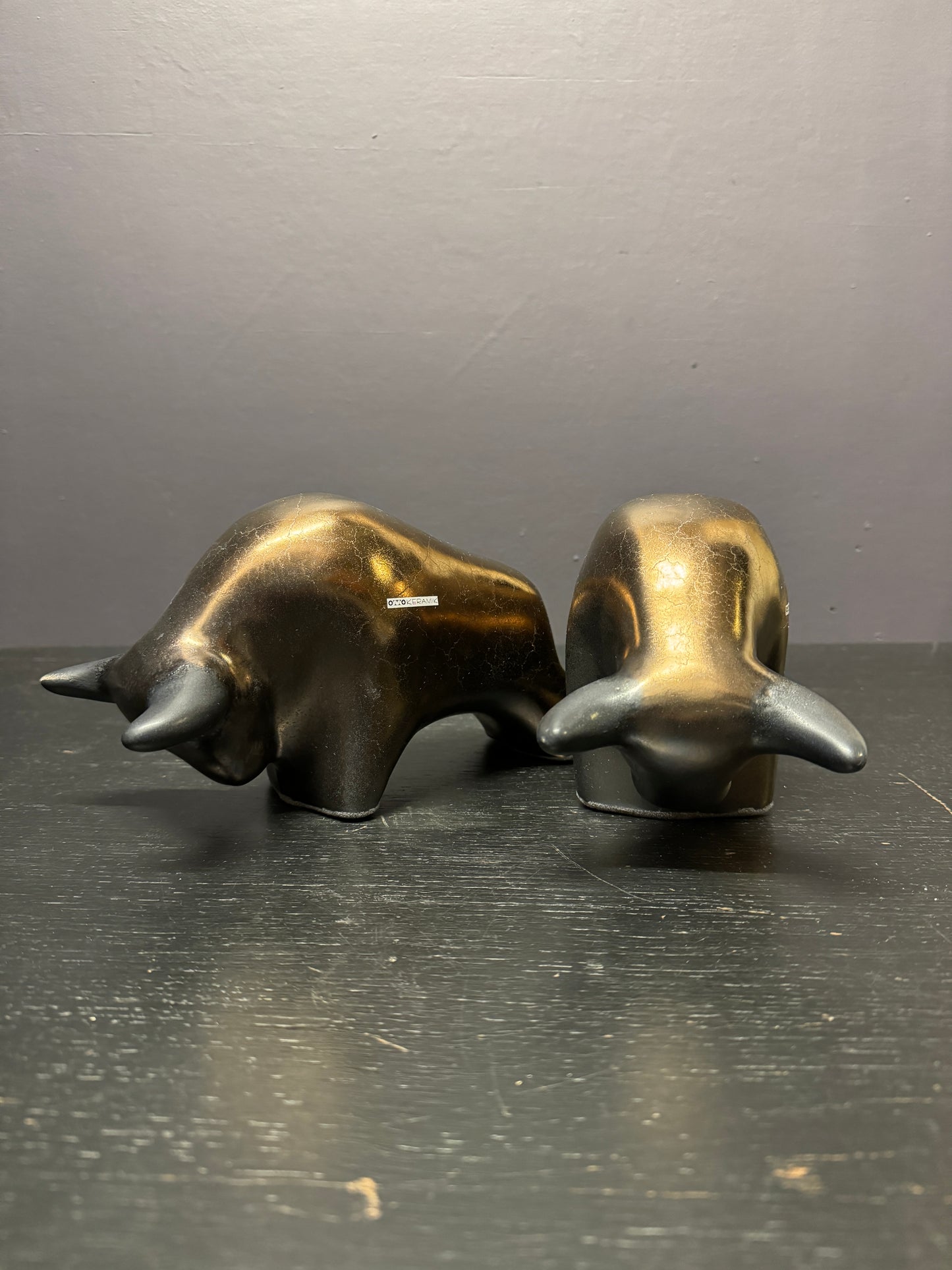 Otto Keramik Classic Ceramic Bull West German Pottery Fat Lava