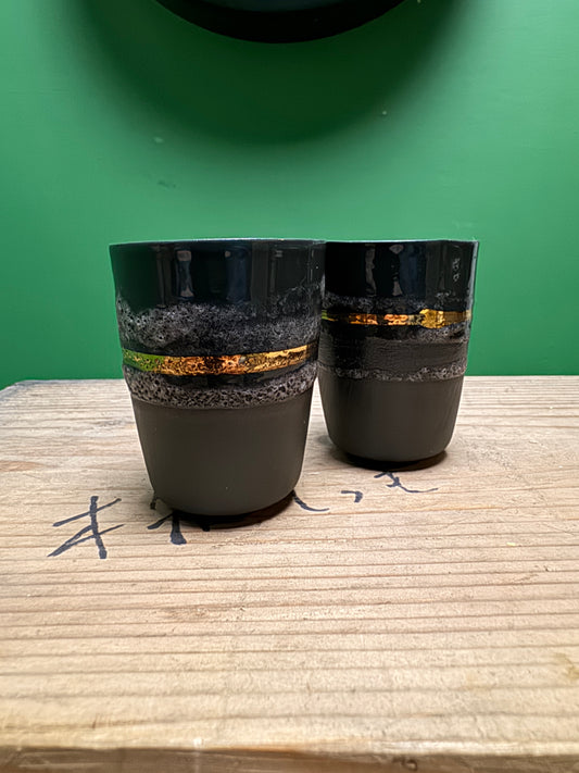 Hand Made Turkish Coffee / Espresso Cups By Renowned Design Ceramicist Saliha Kartal