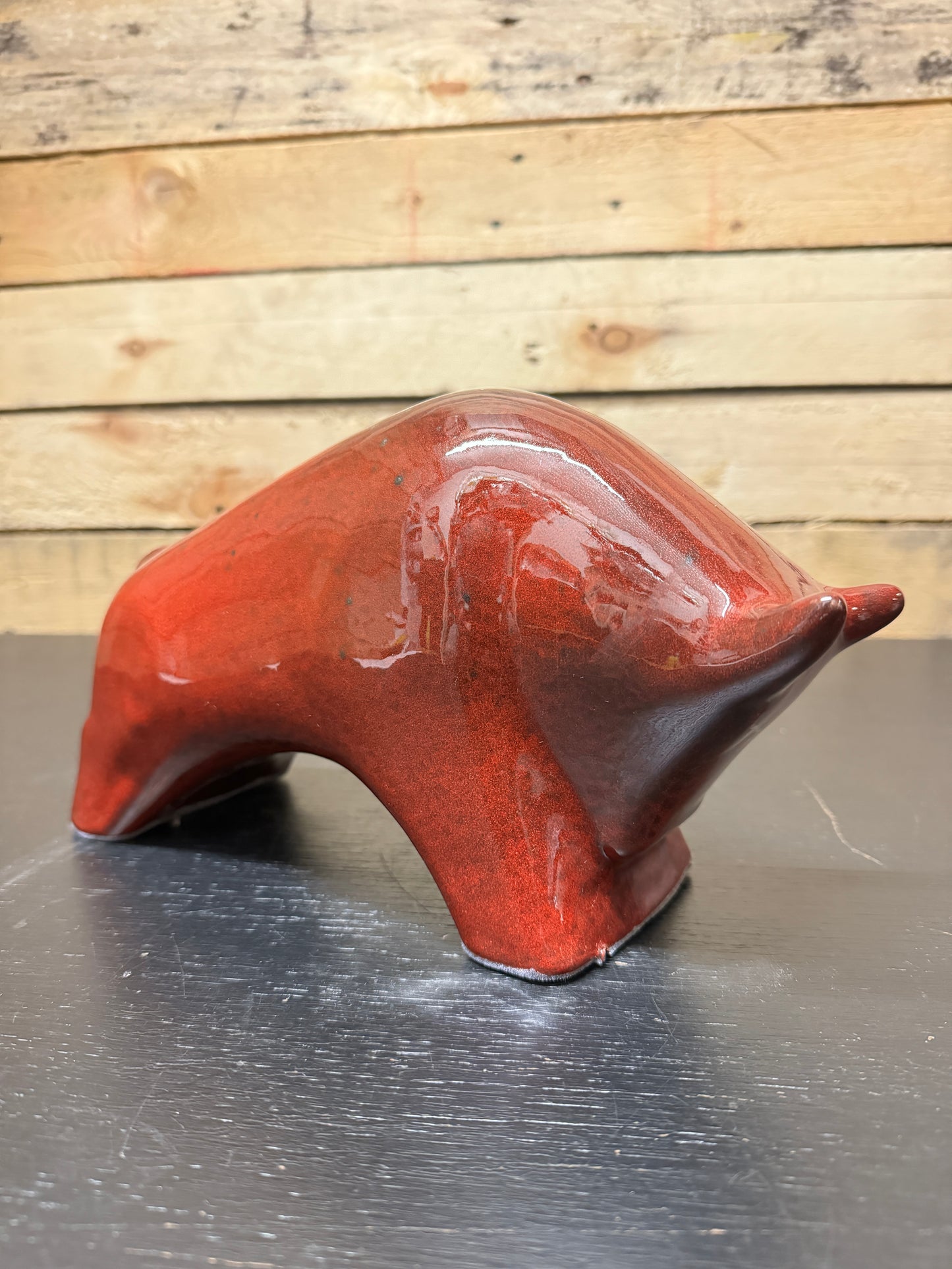 Otto Keramik Ceramic Bull West German Pottery Fat Lava