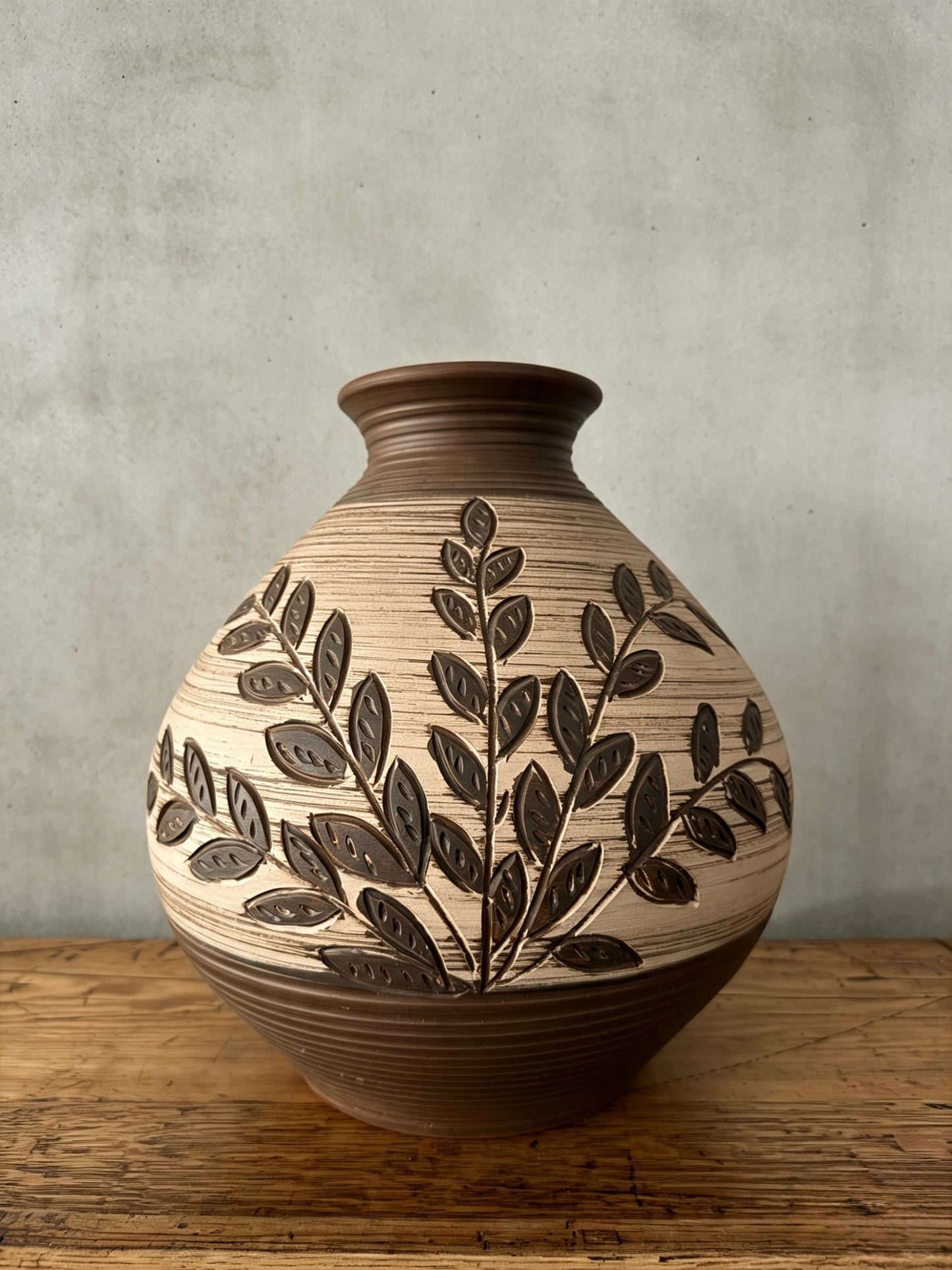 1960s Terracotta Vase Studio Pottery West German Pottery