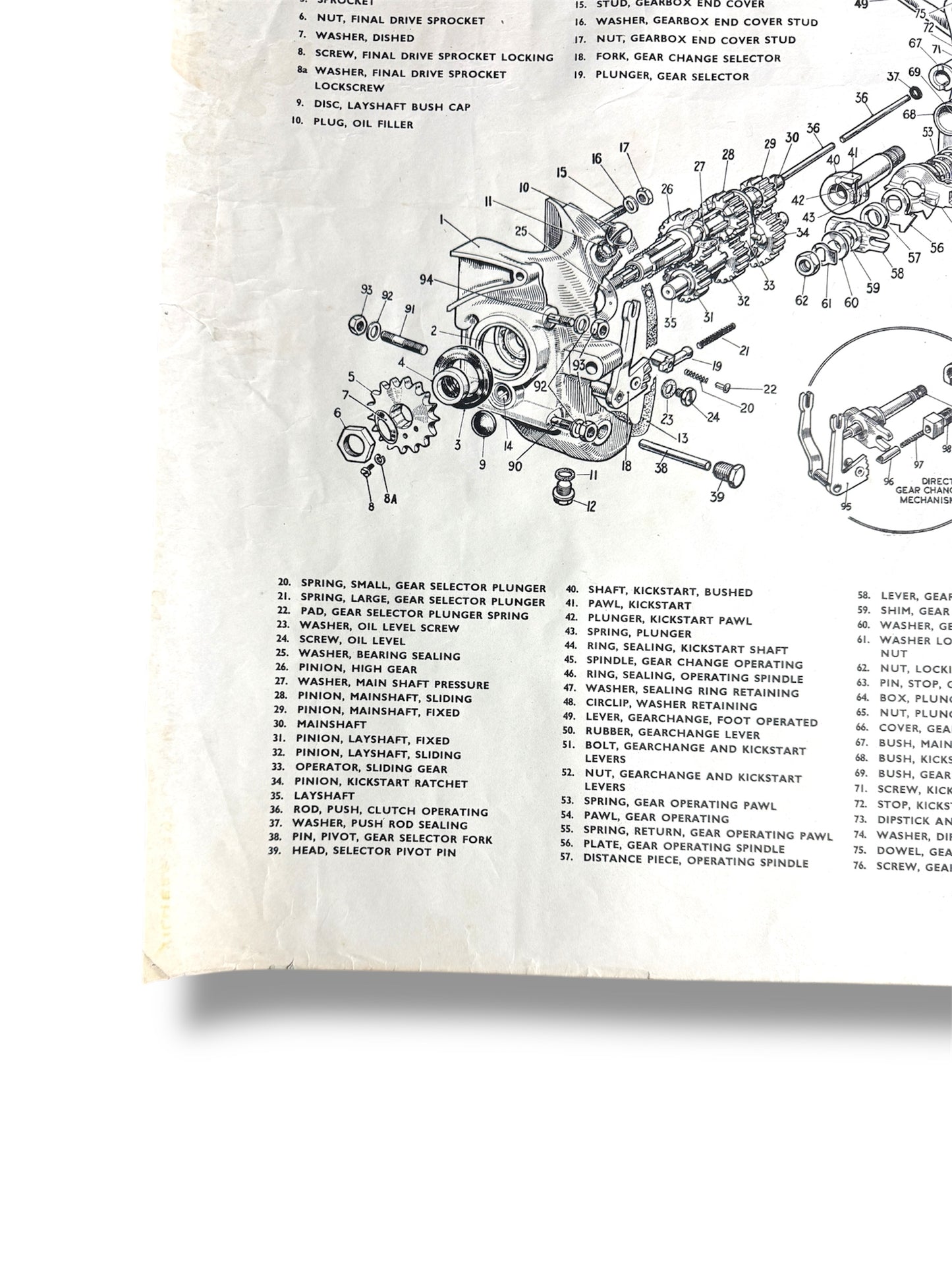 Vintage Villiers Engines Educational Poster Circa 1950s