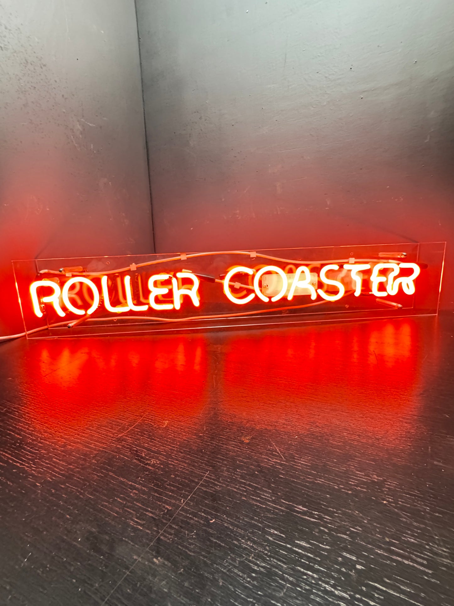 Circa 1970s Fun Fair Roller Coaster Neon Sign