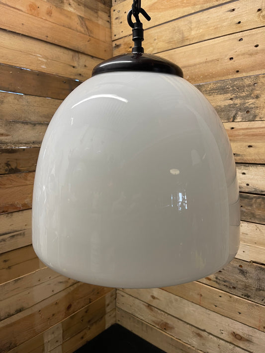 1960s Czech Opaline Glass Pendant Light