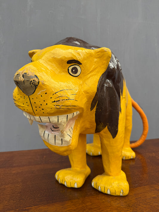 1930s Paper Mache Fireside Lion