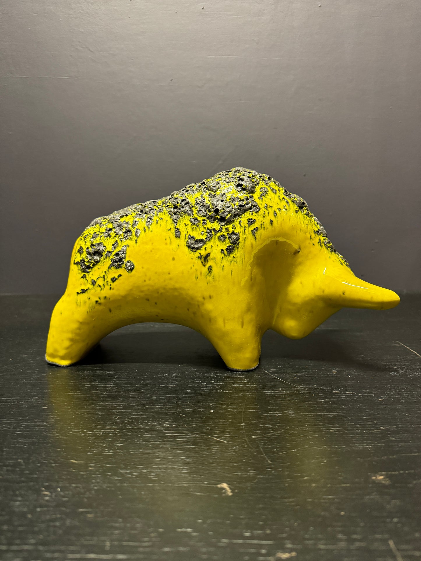 Otto Keramik Large Ceramic Bull West German Pottery Fat Lava