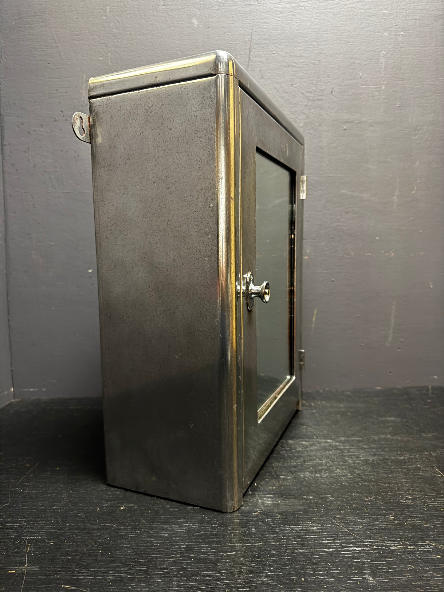 Mid 1900s Medical Or Barbers Wall Cabinet