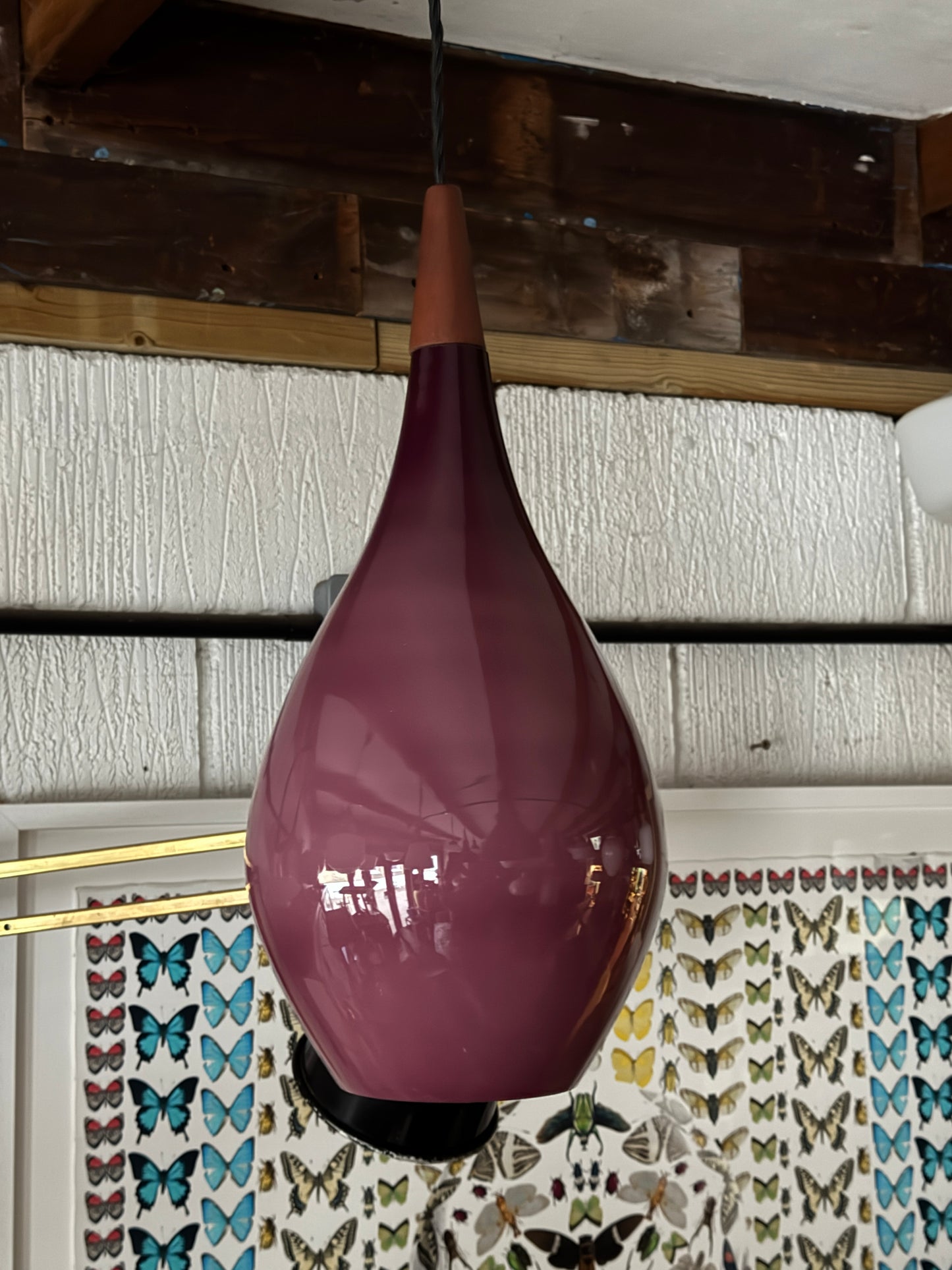 Large 1960s Danish Droplet Pendant Light By Holmegaard