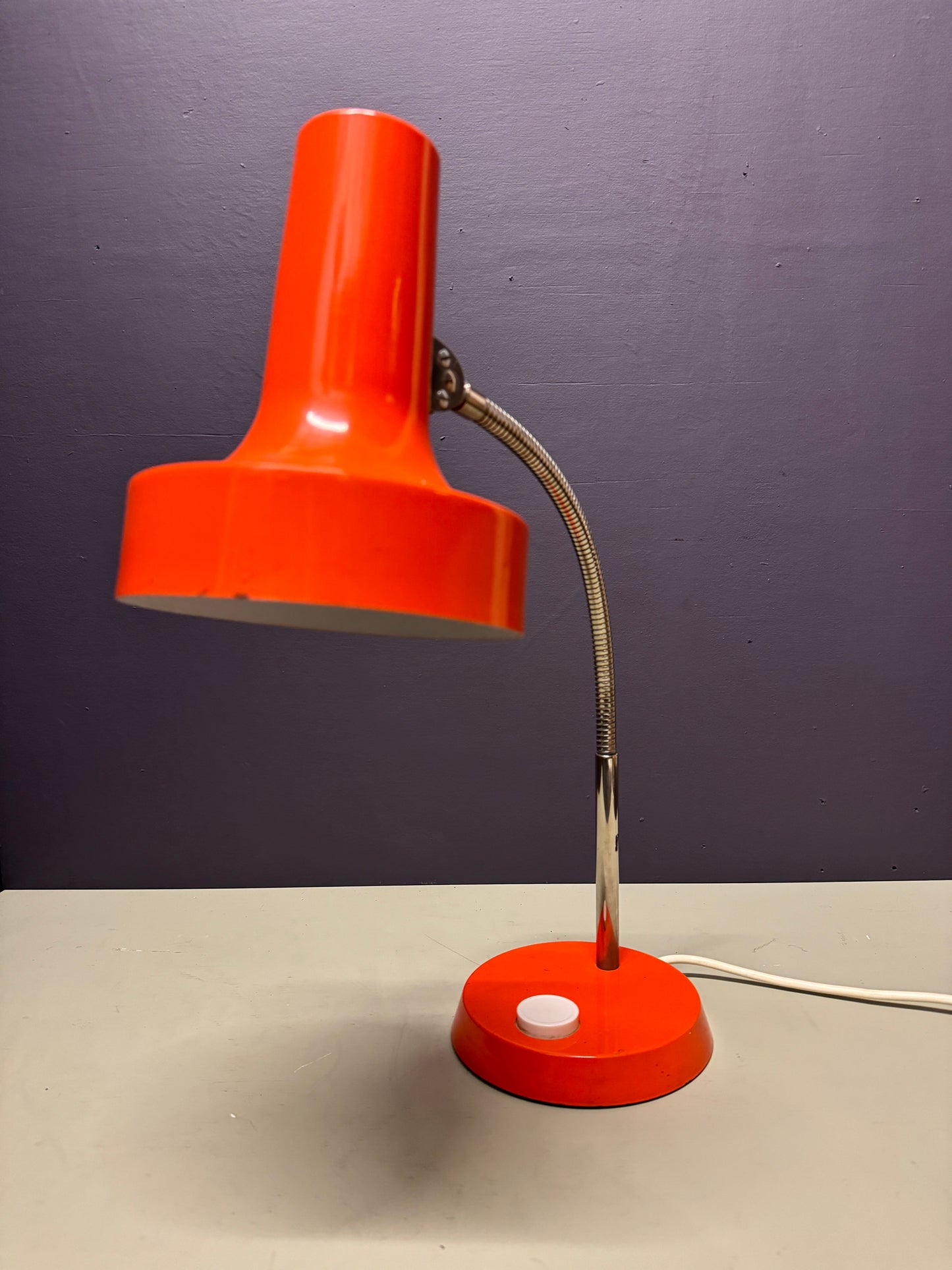 1970s German Retro Orange Table Lamp