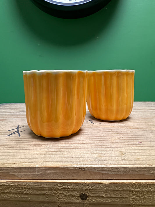 Hand Made Turkish Coffee / Espresso Cups By Renowned Design Ceramicist Saliha Kartal