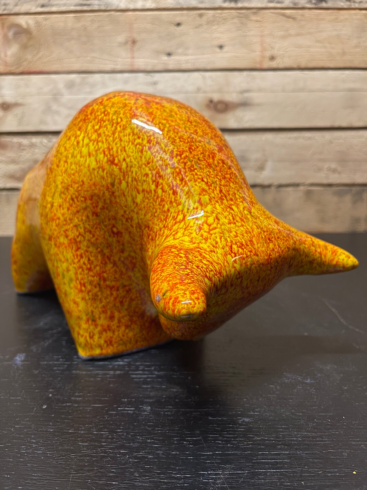 Otto Keramik Large Ceramic Bull West German Pottery Fat Lava